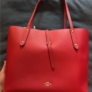 Coach Red Market Tote Bag